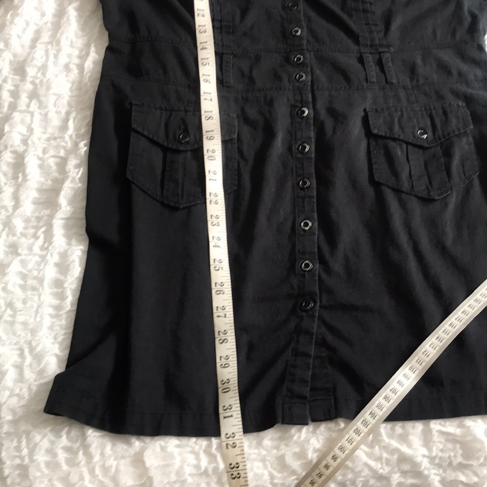 Dynamite Black Button-Front Mini Dress - Picture 10 of 10